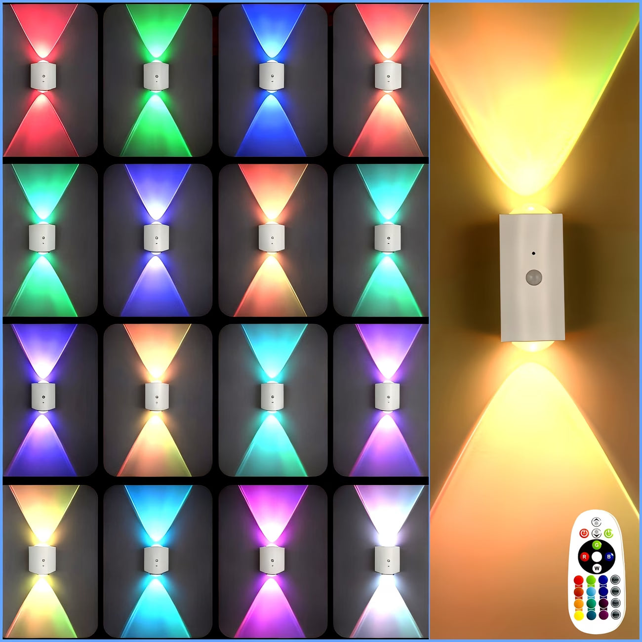 Lampe LED Murale 16 couleurs - Transforme ta chambre en ambiance magique